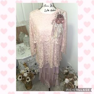Zadie Bs- Light Pink Lace Tunic💖